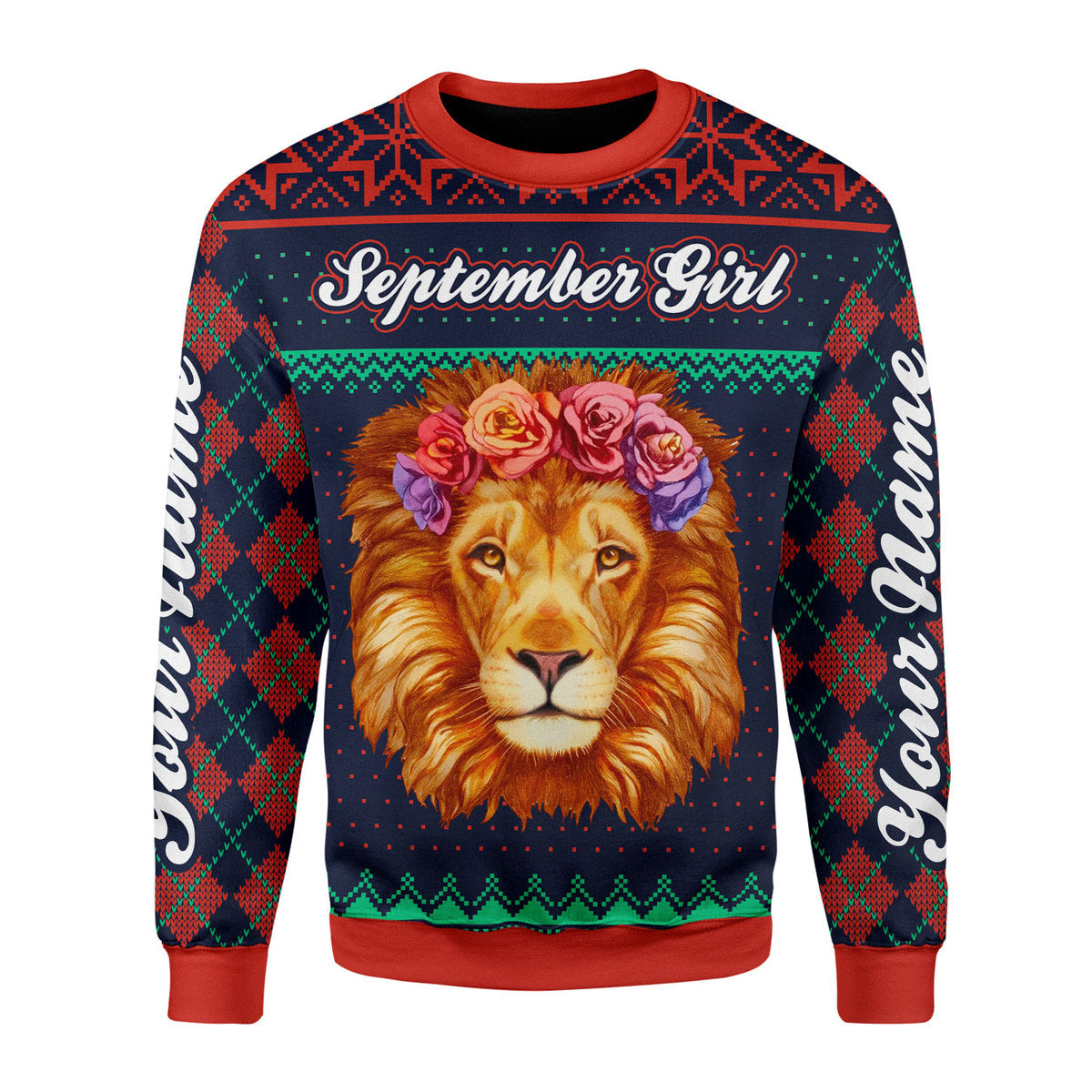 Customspig Personalized Sweatshirt September Girl All Over Printed