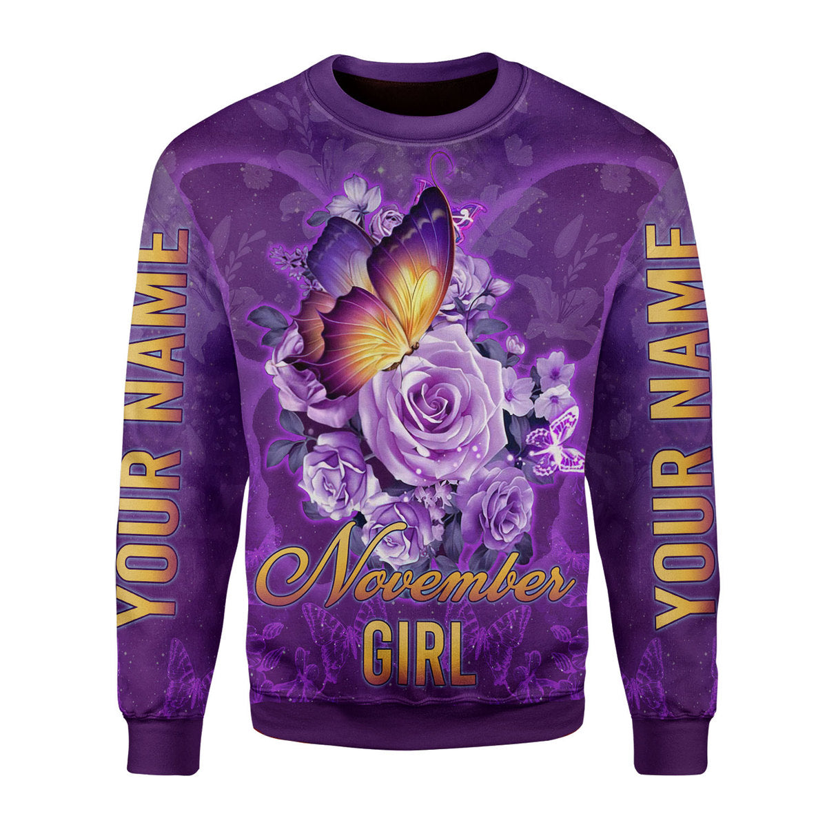 CustomsPig Personalized Ugly Sweater November Girl Tops