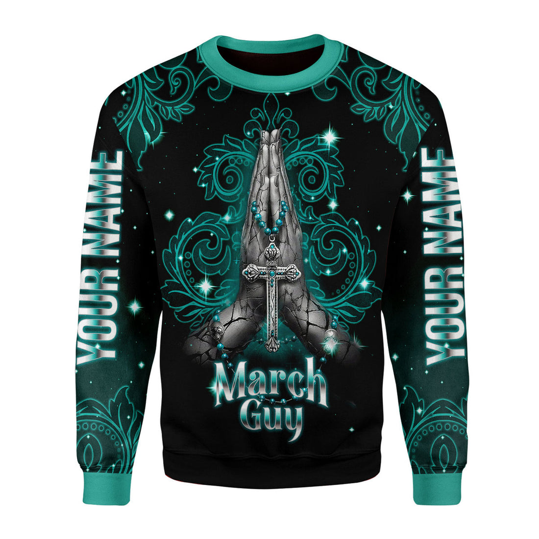 CustomsPig Personalized Ugly Sweater March Guy All Over Printed