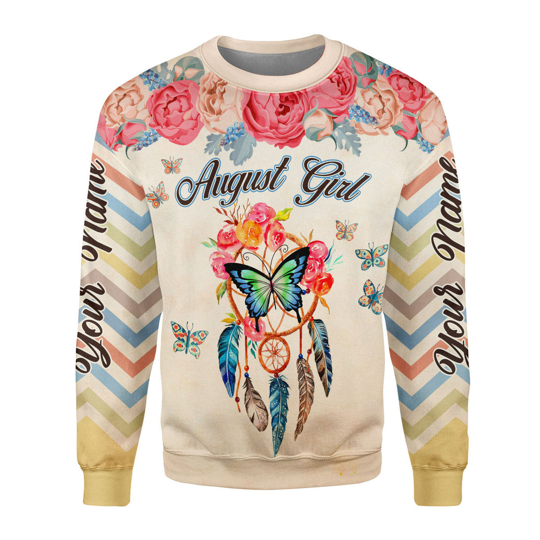 CustomsPig Personalized Ugly Sweater August Girl All Over Printed