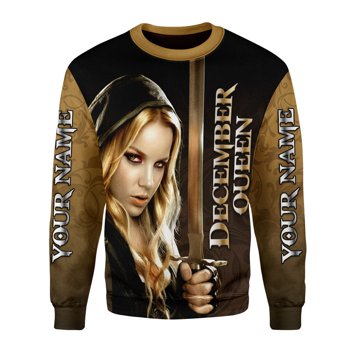 CustomsPig Personalized Ugly Sweater I'm A December Girl All Over Printed