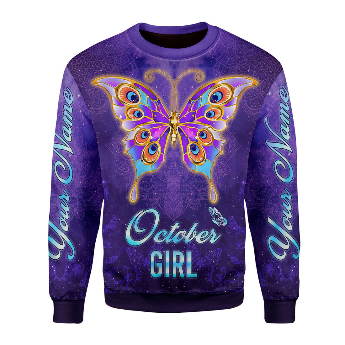 CustomsPig Personalized Ugly Sweater October Girl All Over Printed