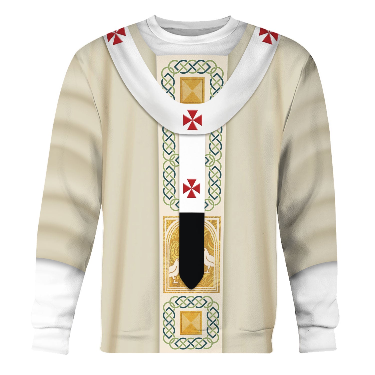 Tracksuit Tops Pullover Sweatshirt Pope Francis in White Liturgical vestment 3D Apparel
