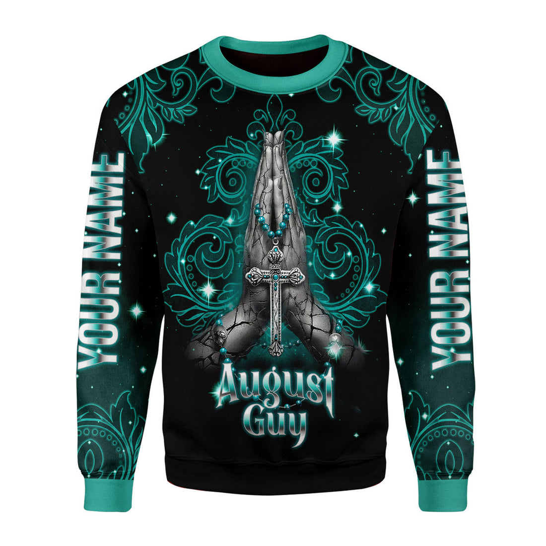 CustomsPig Personalized Ugly Sweater August Guy All Over Printed