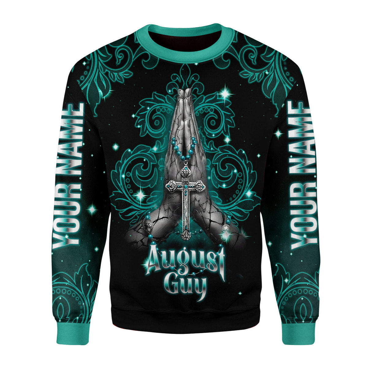 CustomsPig Personalized Ugly Sweater August Guy All Over Printed