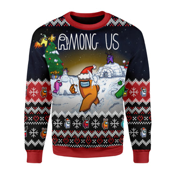 Customspig Christmas Sweater Among Us 3D Apparel