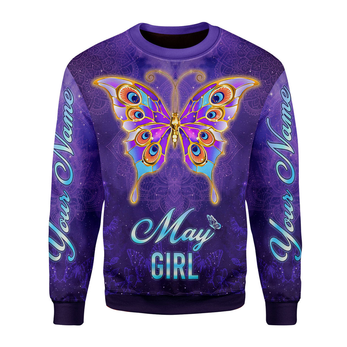 CustomsPig Personalized Ugly Sweater May Girl All Over Printed