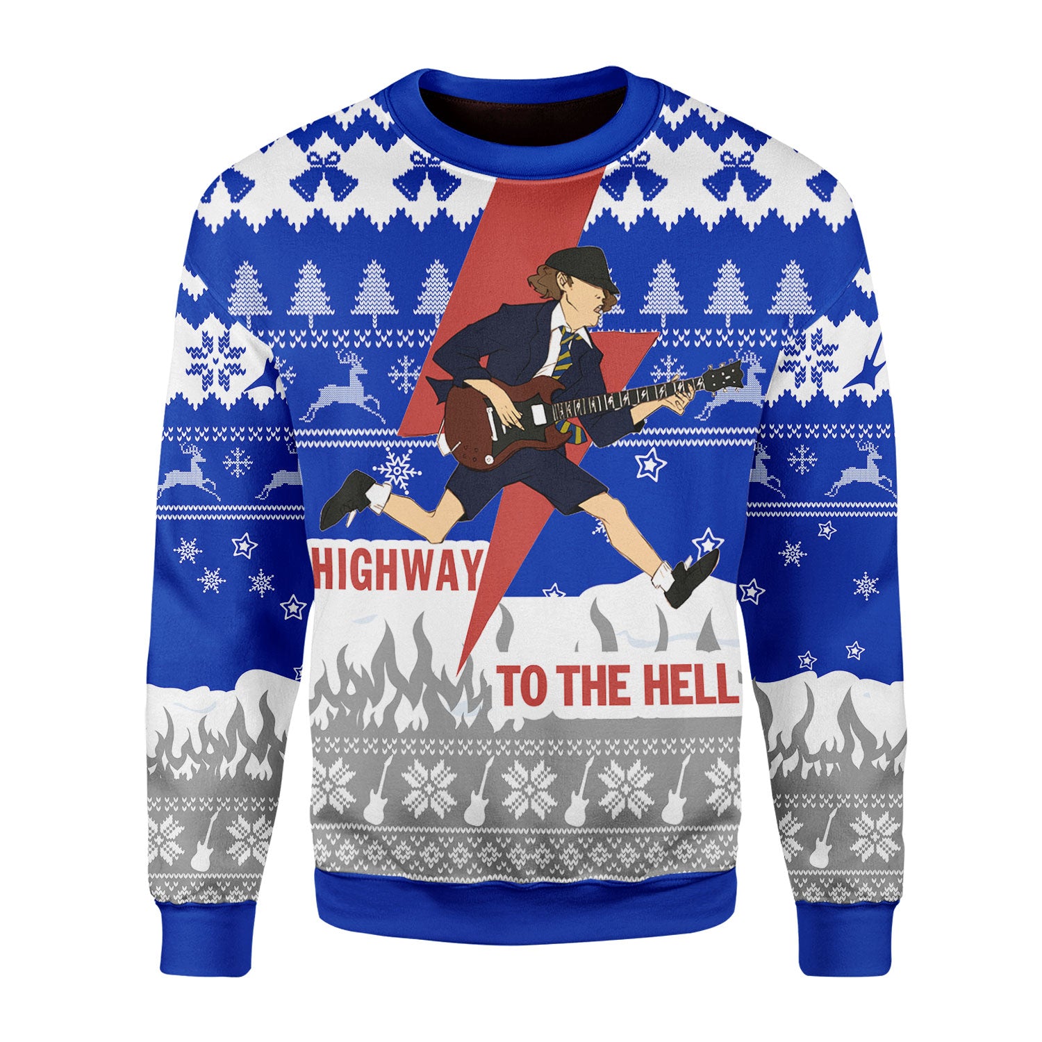 Customspig Christmas Sweater Highway To The Hell 3D Apparel
