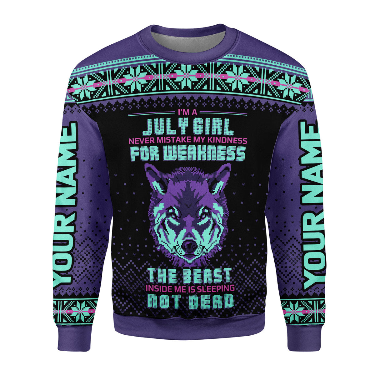 CustomsPig Personalized Tops July Girl All Over Printed