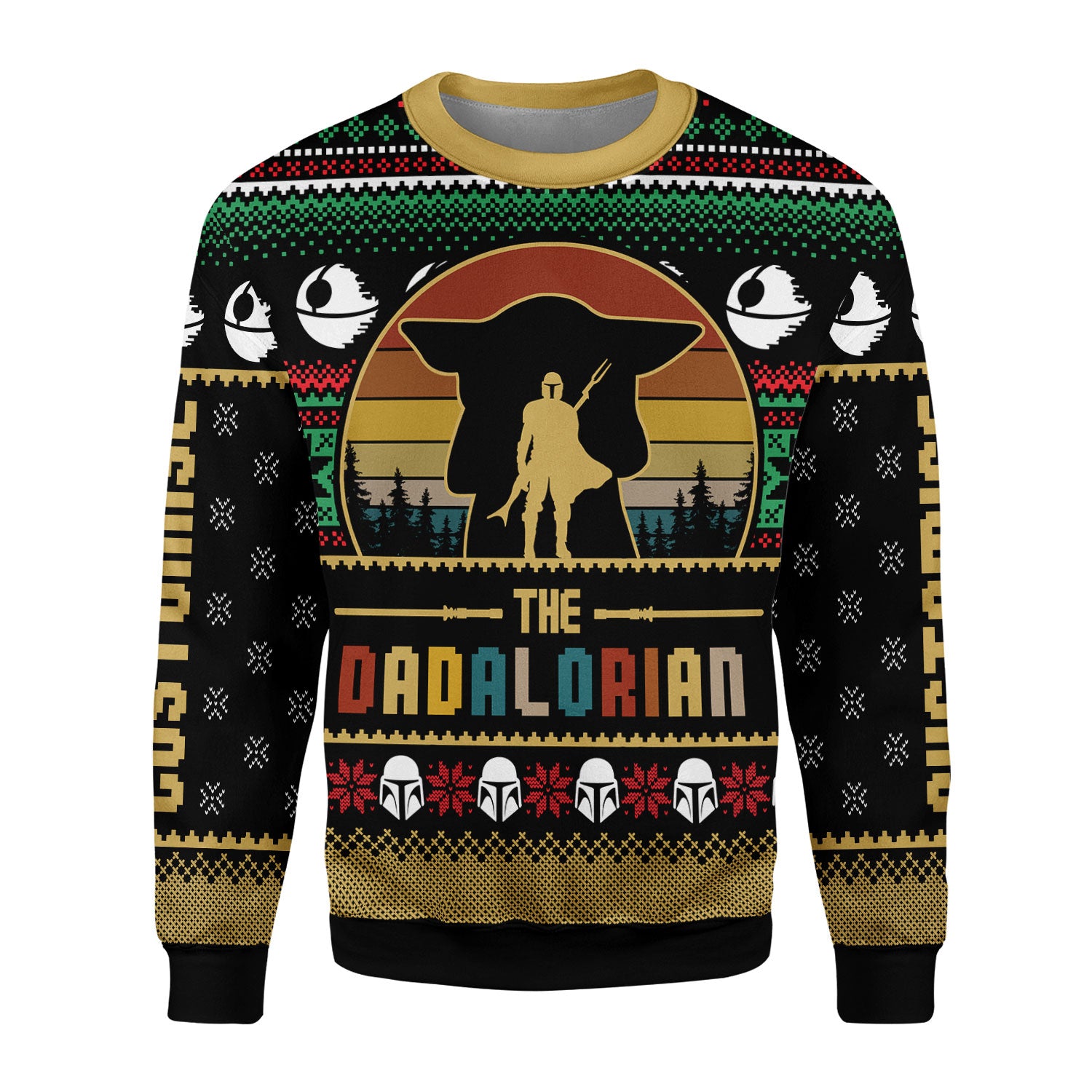 Customspig Christmas Sweater Dadalorian Custom Name 3D Apparel