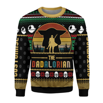 Customspig Christmas Sweater Dadalorian Custom Name 3D Apparel