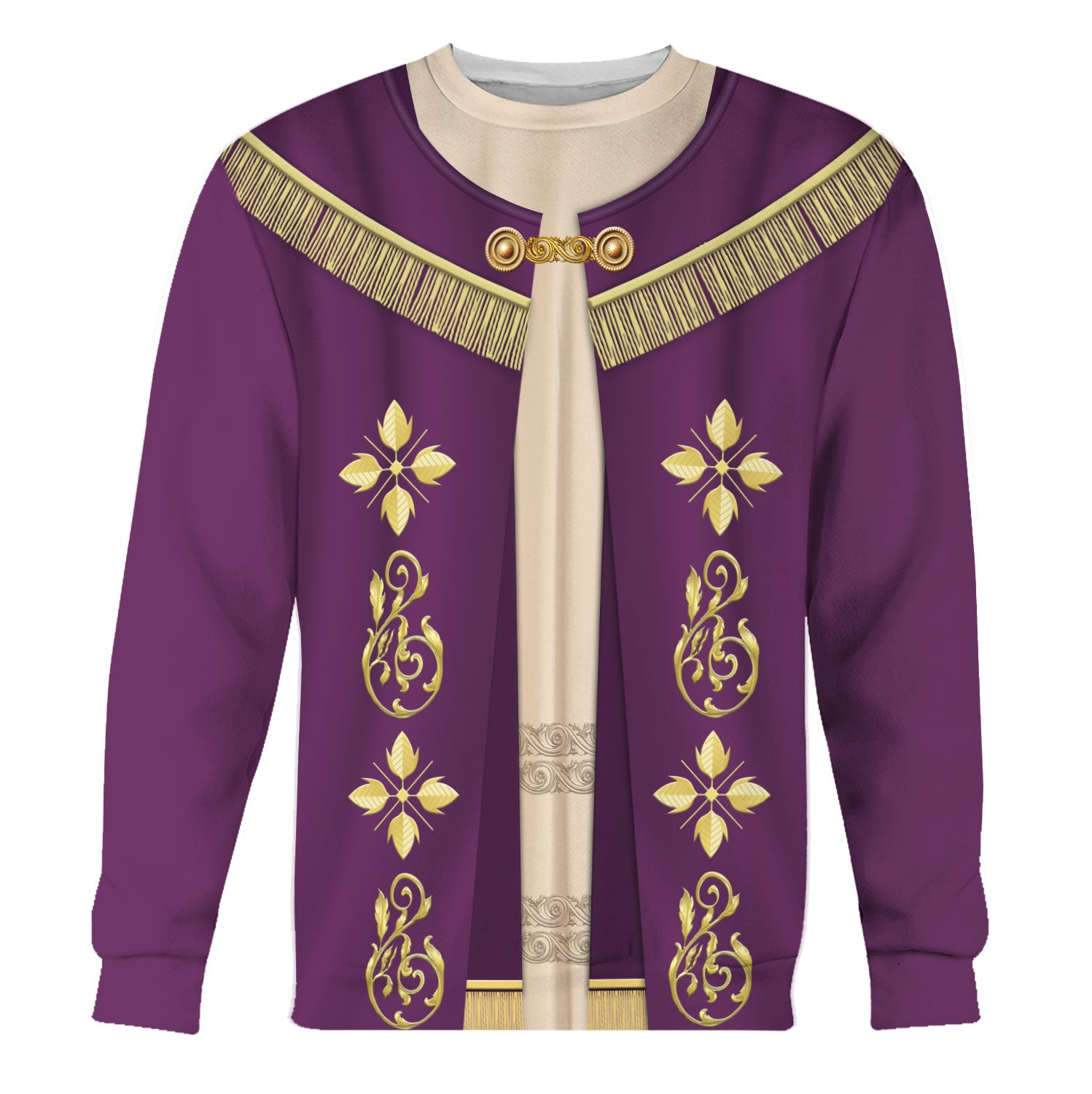 Tracksuit Tops Pullover Sweatshirt Pope Francis In Purple Liturgical Vestment 3D Apparel