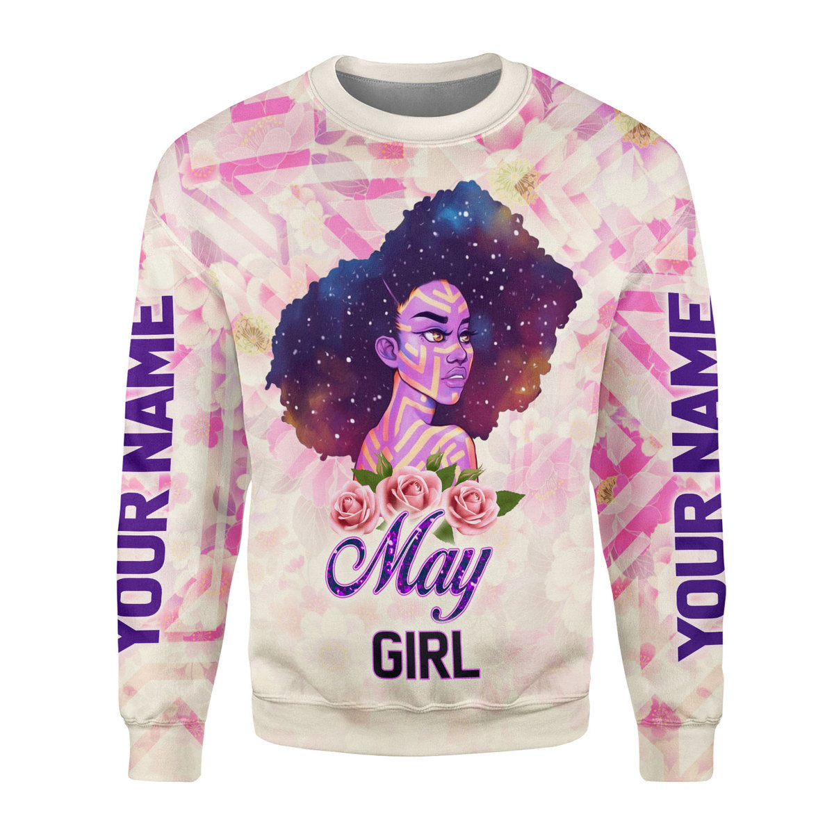 CustomsPig Personalized Ugly Sweater May Girl All Over Printed