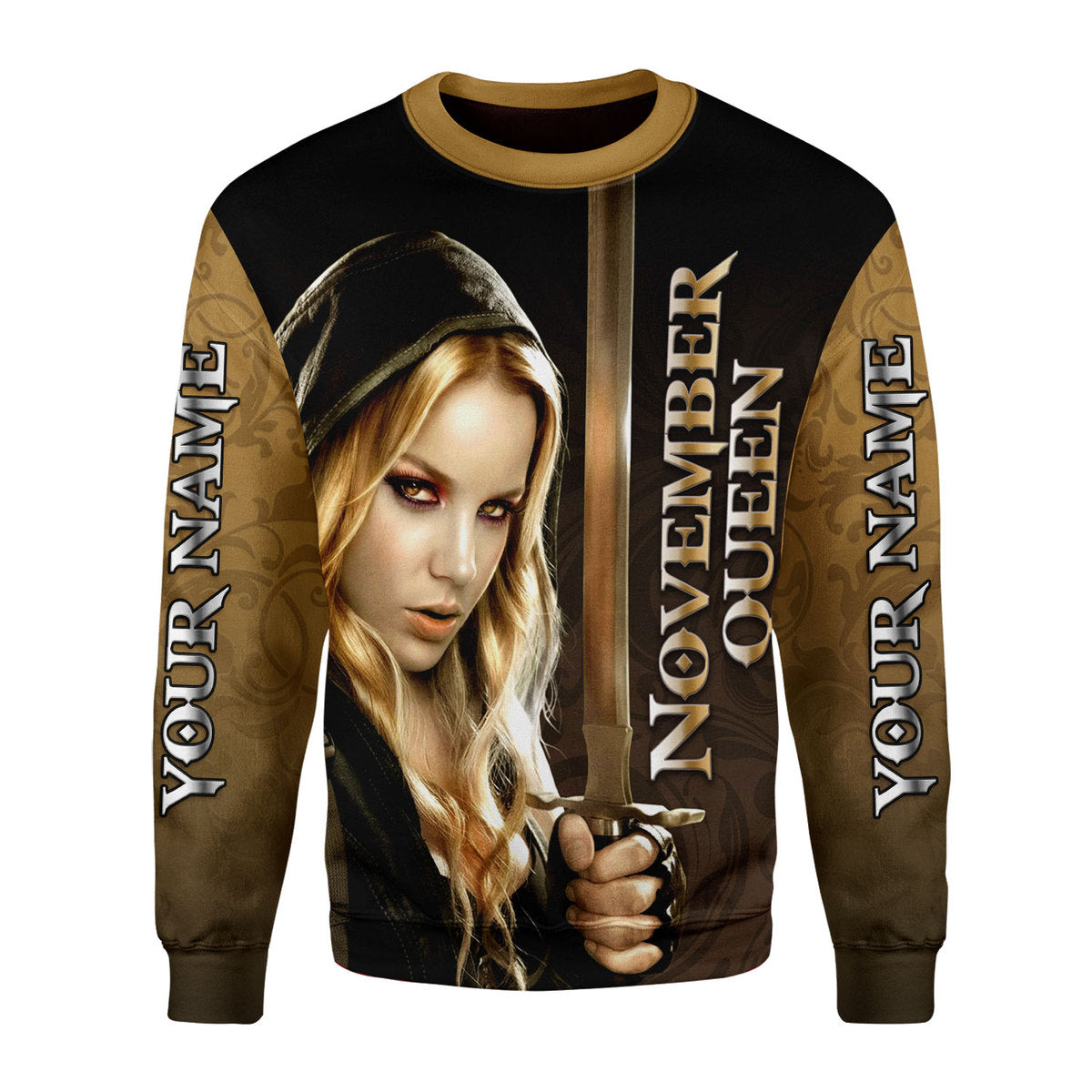 CustomsPig Personalized Ugly Sweater I'm A November Girl All Over Printed