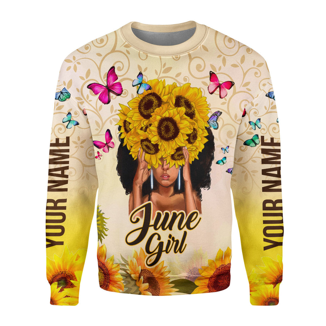 CustomsPig Personalized Ugly Sweater June Girl All Over Printed