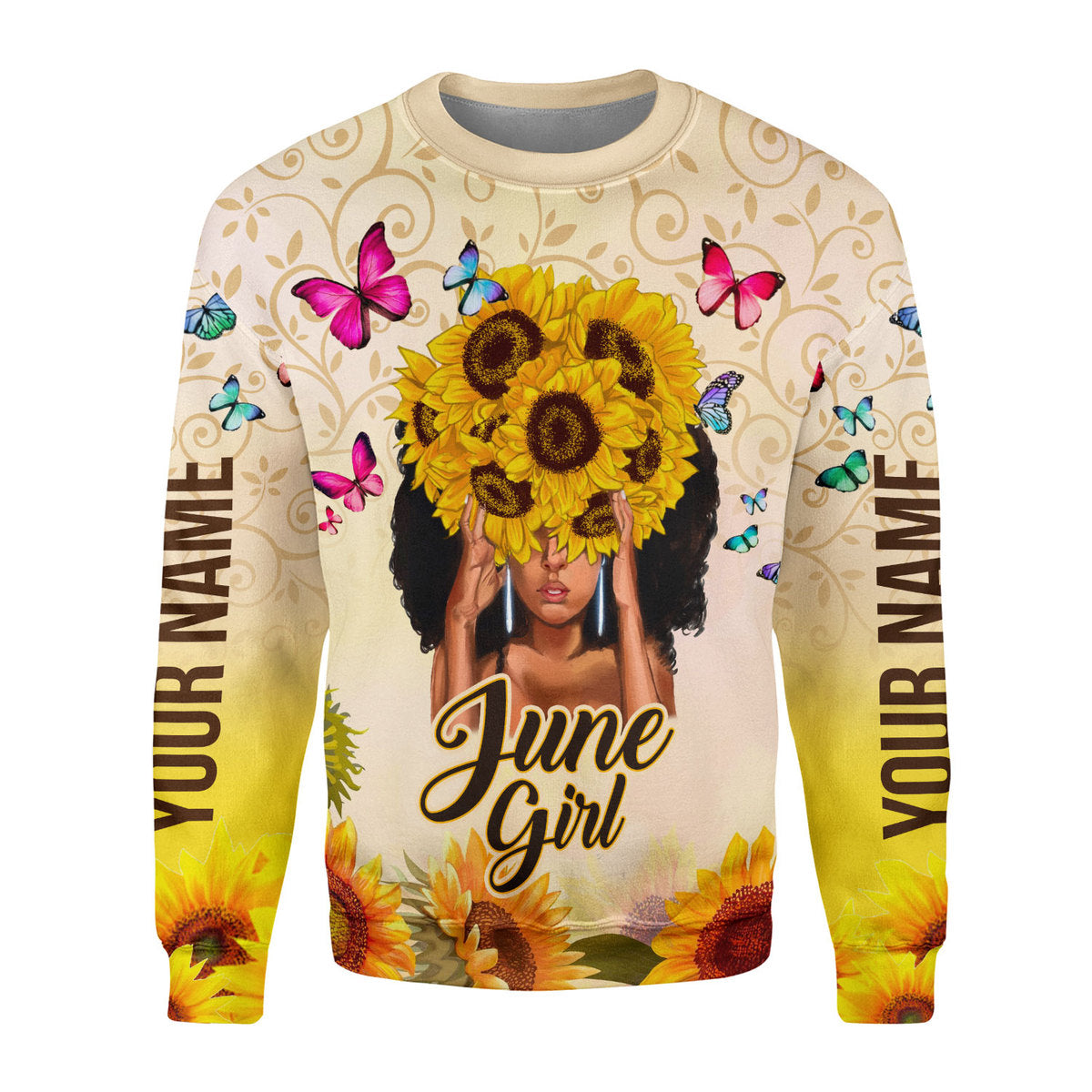 CustomsPig Personalized Ugly Sweater June Girl All Over Printed