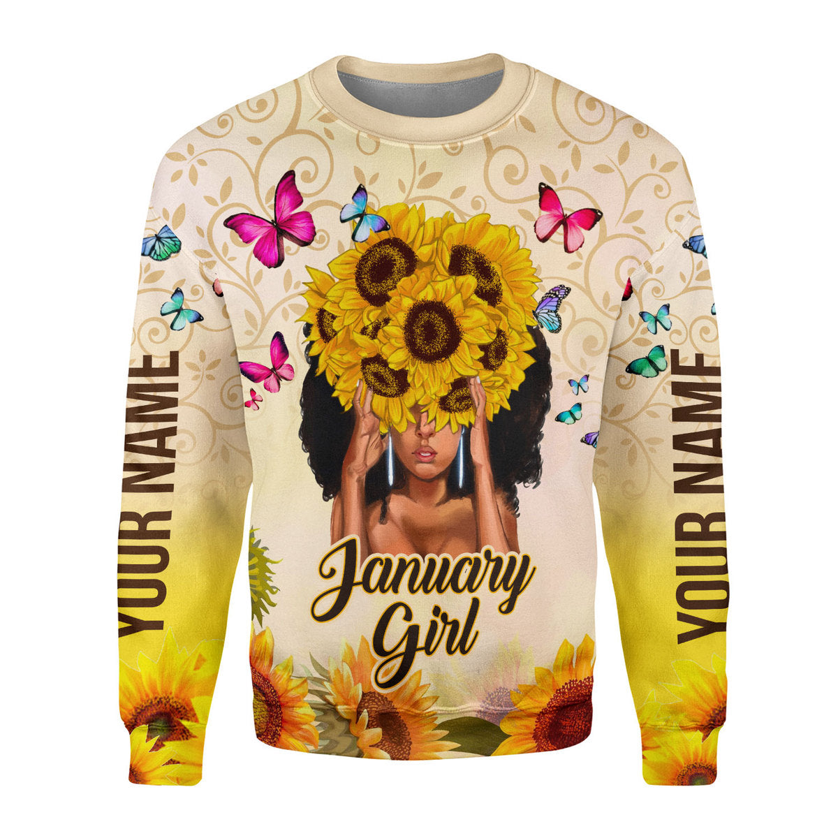 CustomsPig Personalized Tops January Girl All Over Printed