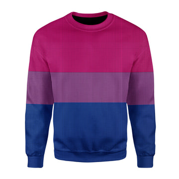 Customspig Christmas Sweater Bisexual Pride Flag 3D Apparel