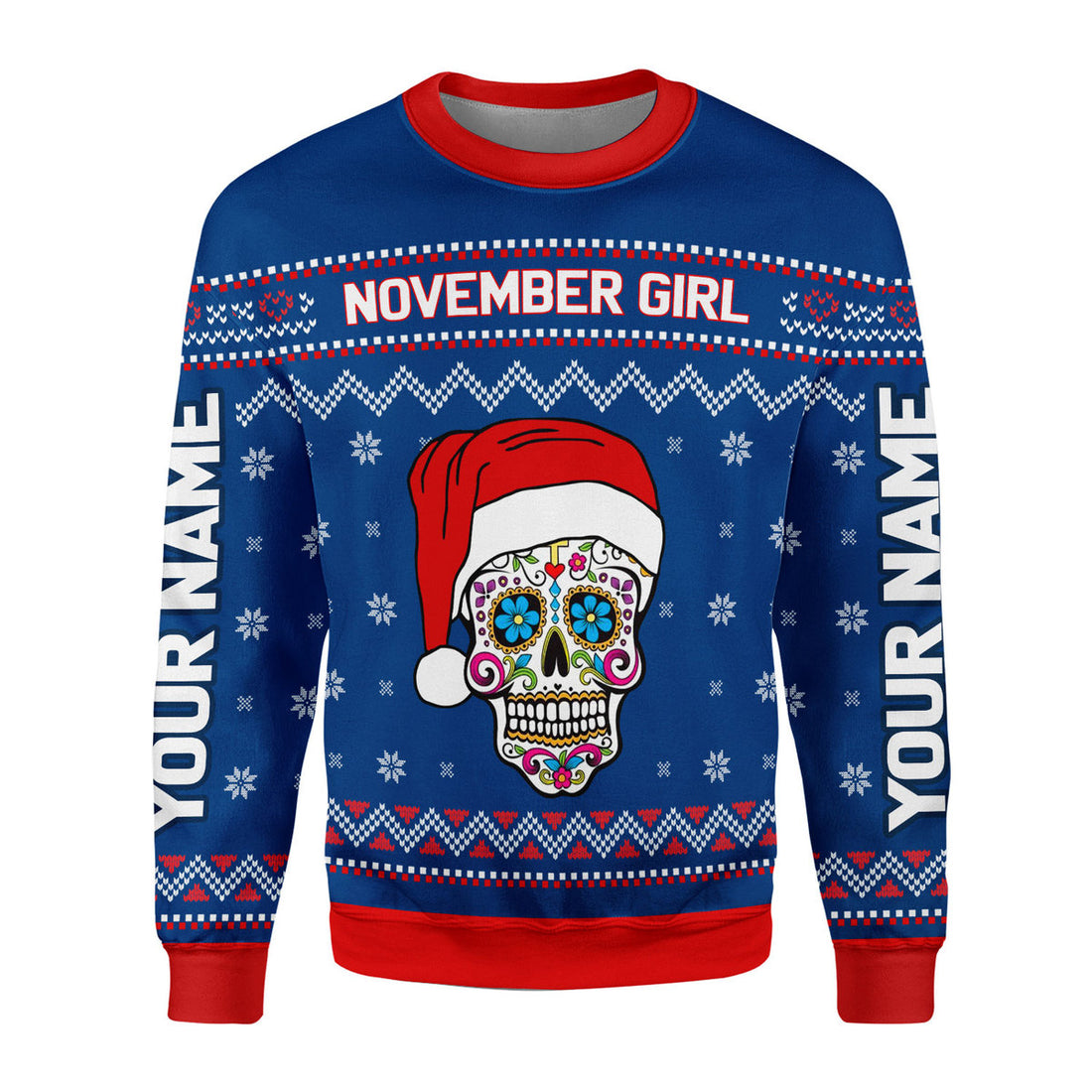 Customspig Personalized Sweatshirt November Girl I Am Who I Am All Over Printed
