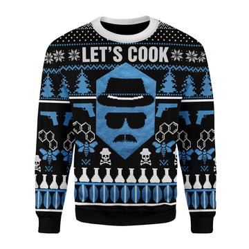 Customspig Christmas Sweater Let's Cook 3D Apparel