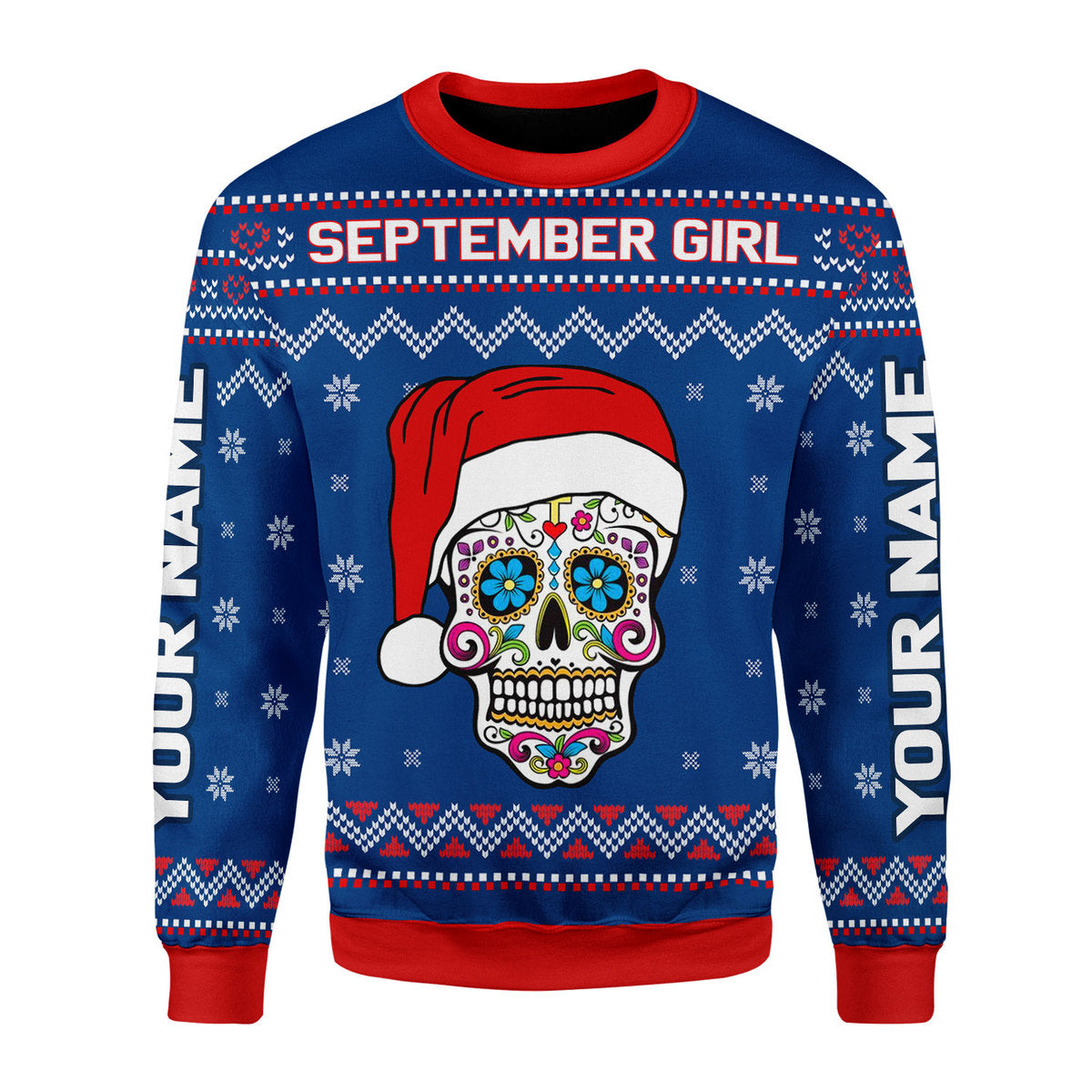 Customspig Personalized Sweatshirt September Girl I Am Who I Am All Over Printed