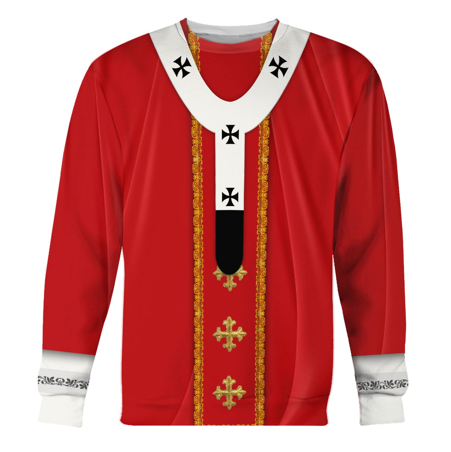 Tracksuit Tops Pullover Sweatshirt Red Liturgical Vestment 3D Apparel