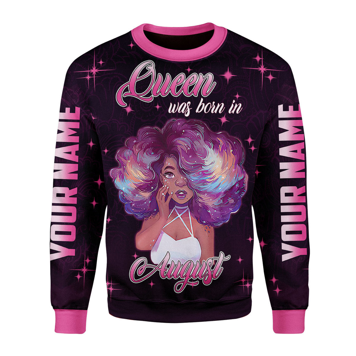 CustomsPig Personalized Tops August Girl She's Beautiful Bold All Over Printed