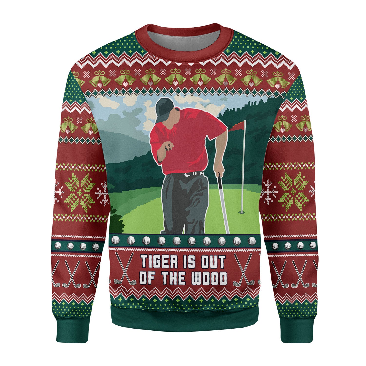 Customspig Christmas Sweater Tiger Is Out Of The Wood 3D Apparel