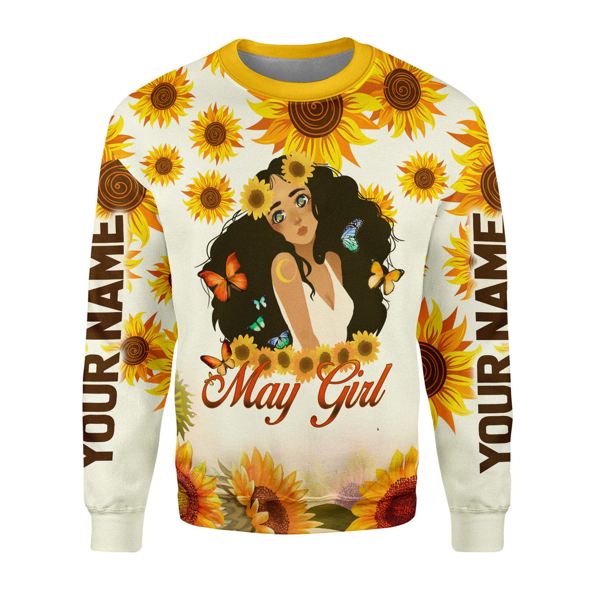 CustomsPig Personalized Ugly Sweater May Girl All Over Printed