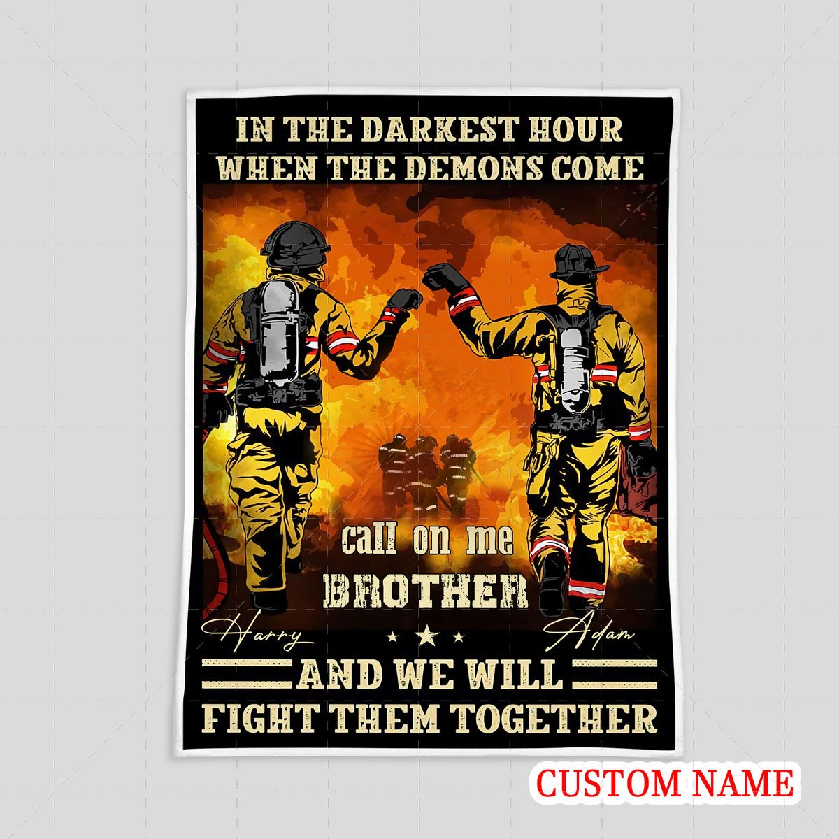 Personalized Blanket - Firefighter Friends