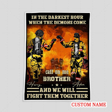 Personalized Blanket - Firefighter Friends