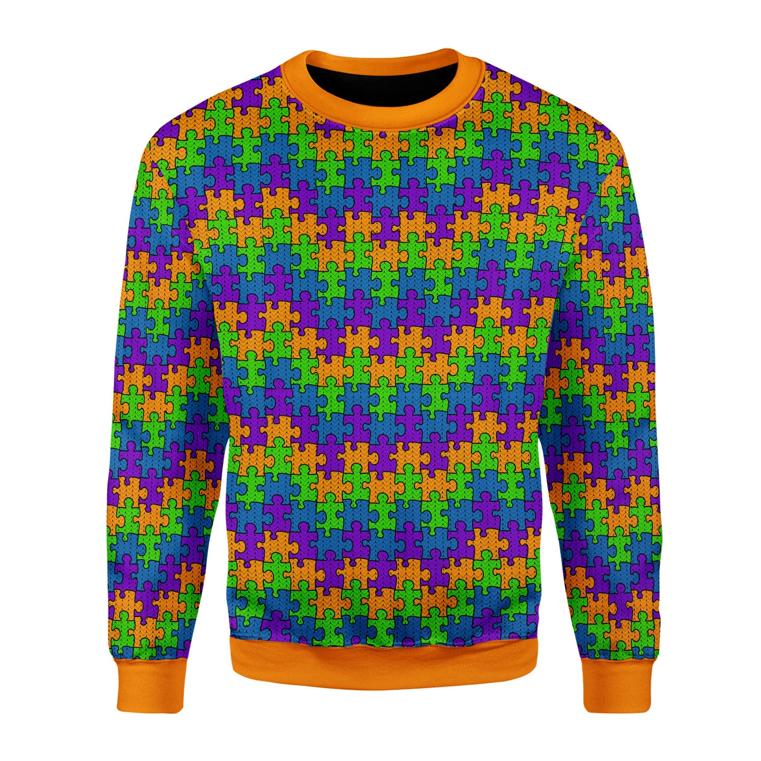 Customspig Christmas Sweater Autism 3D Apparel