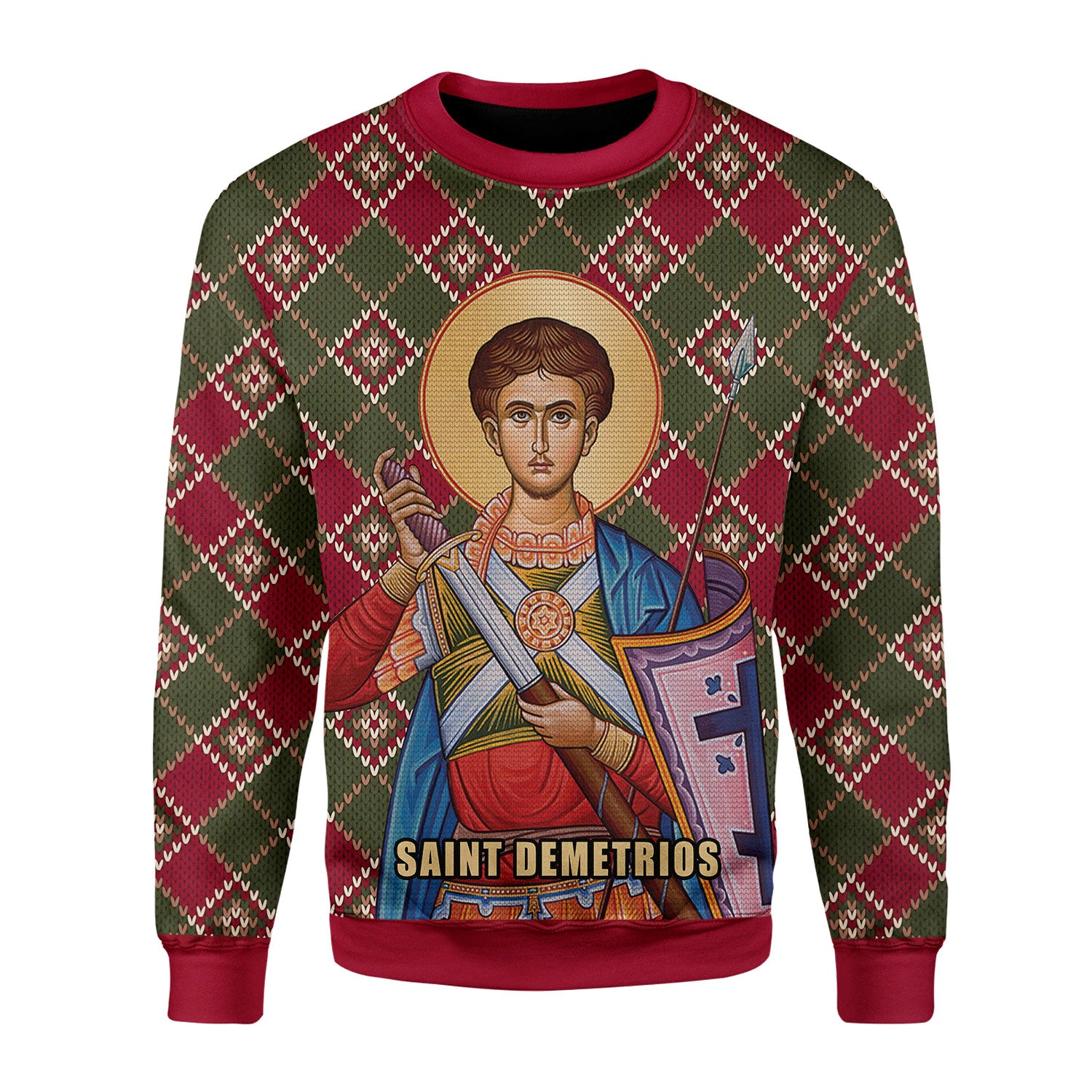 Customspig Christmas Sweater Saint Demetrios 3D Apparel