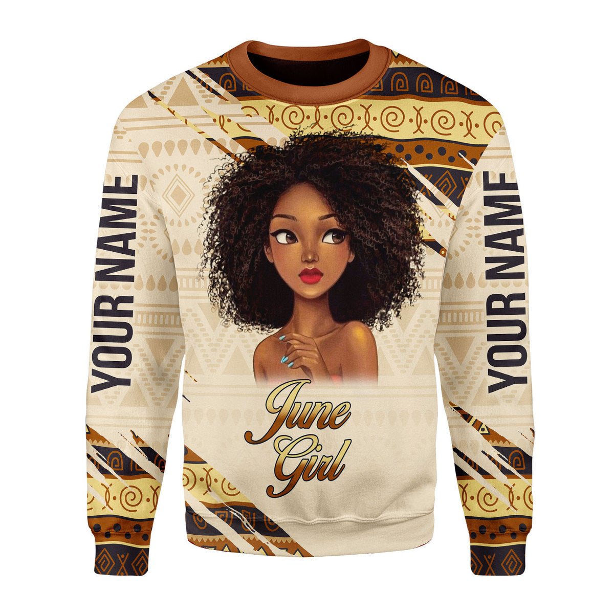 CustomsPig Personalized Ugly Sweater June Girl All Over Printed