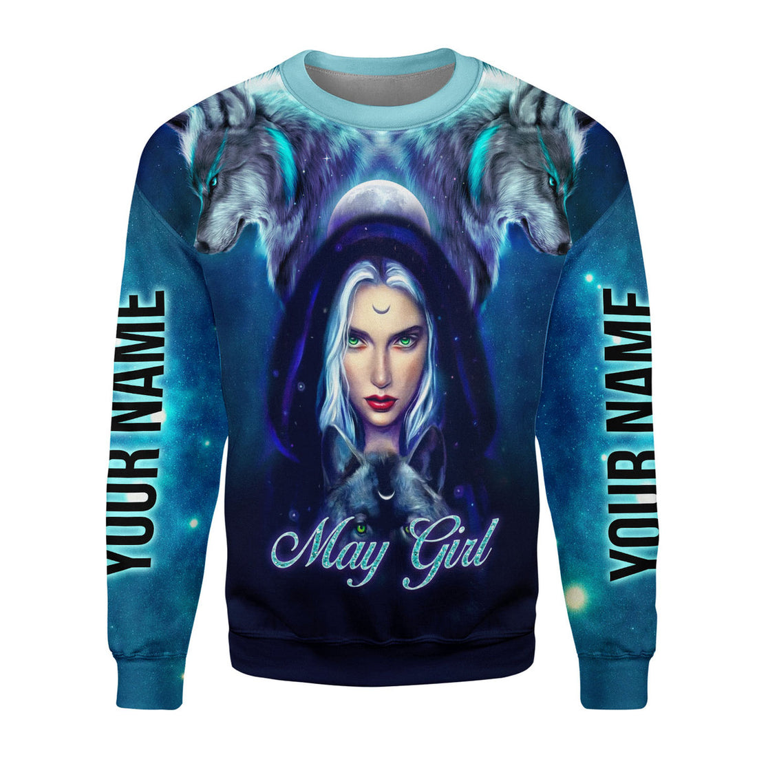 CustomsPig Personalized Ugly Sweater May Girl I Don't Care All Over Printed