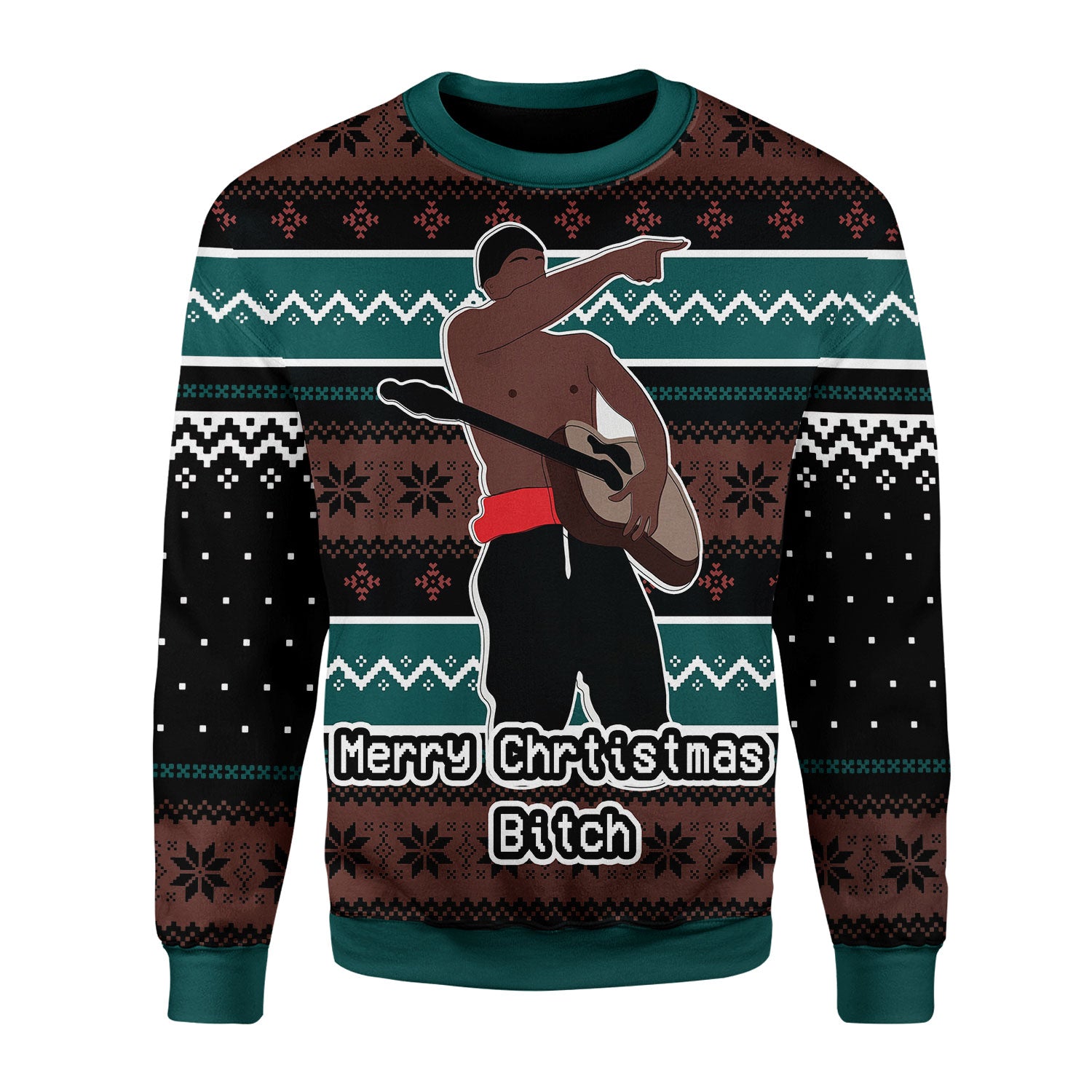 Customspig Christmas Sweater I Love You Bitch 3D Apparel