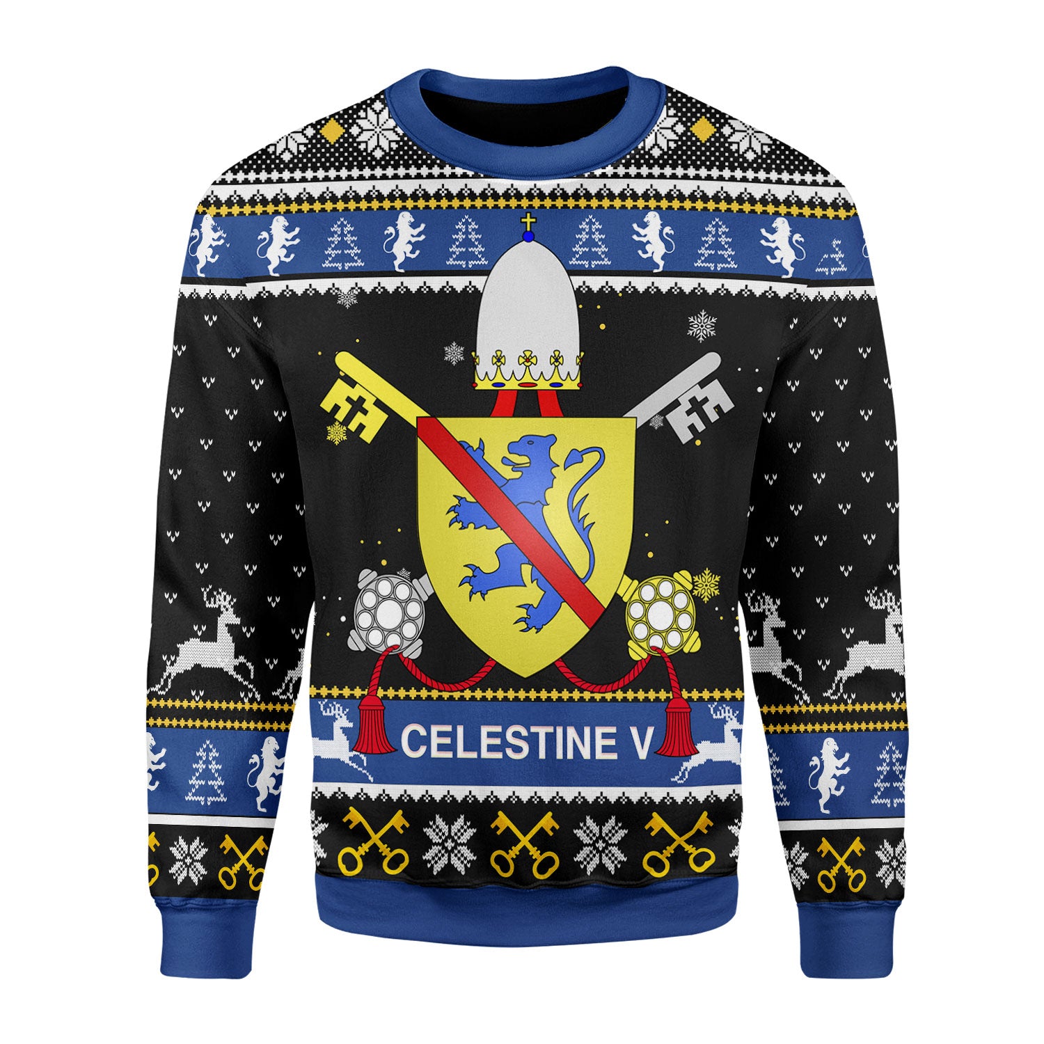 Customspig Christmas Sweater Celestine V Coat of Arms 3D Apparel