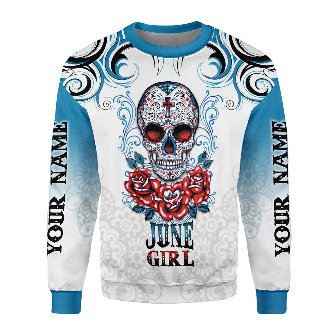 CustomsPig Personalized Ugly Sweater June Girl All Over Printed