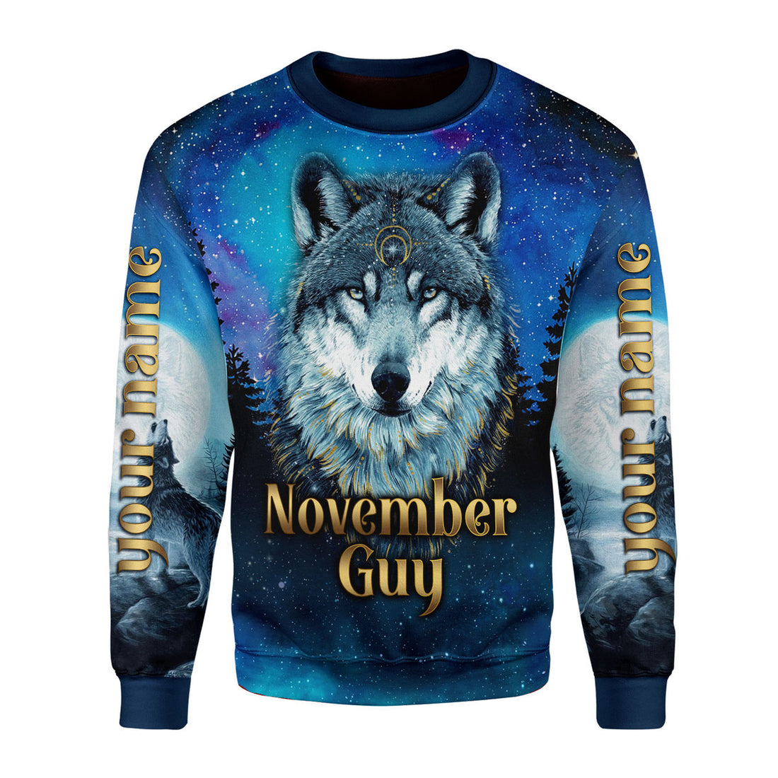 CustomsPig Personalized Ugly Sweater I Was Born In November All Over Printed