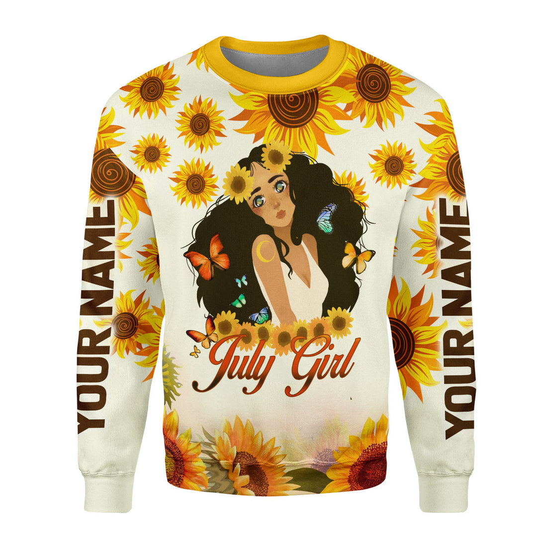 CustomsPig Personalized Ugly Sweater July Girl All Over Printed