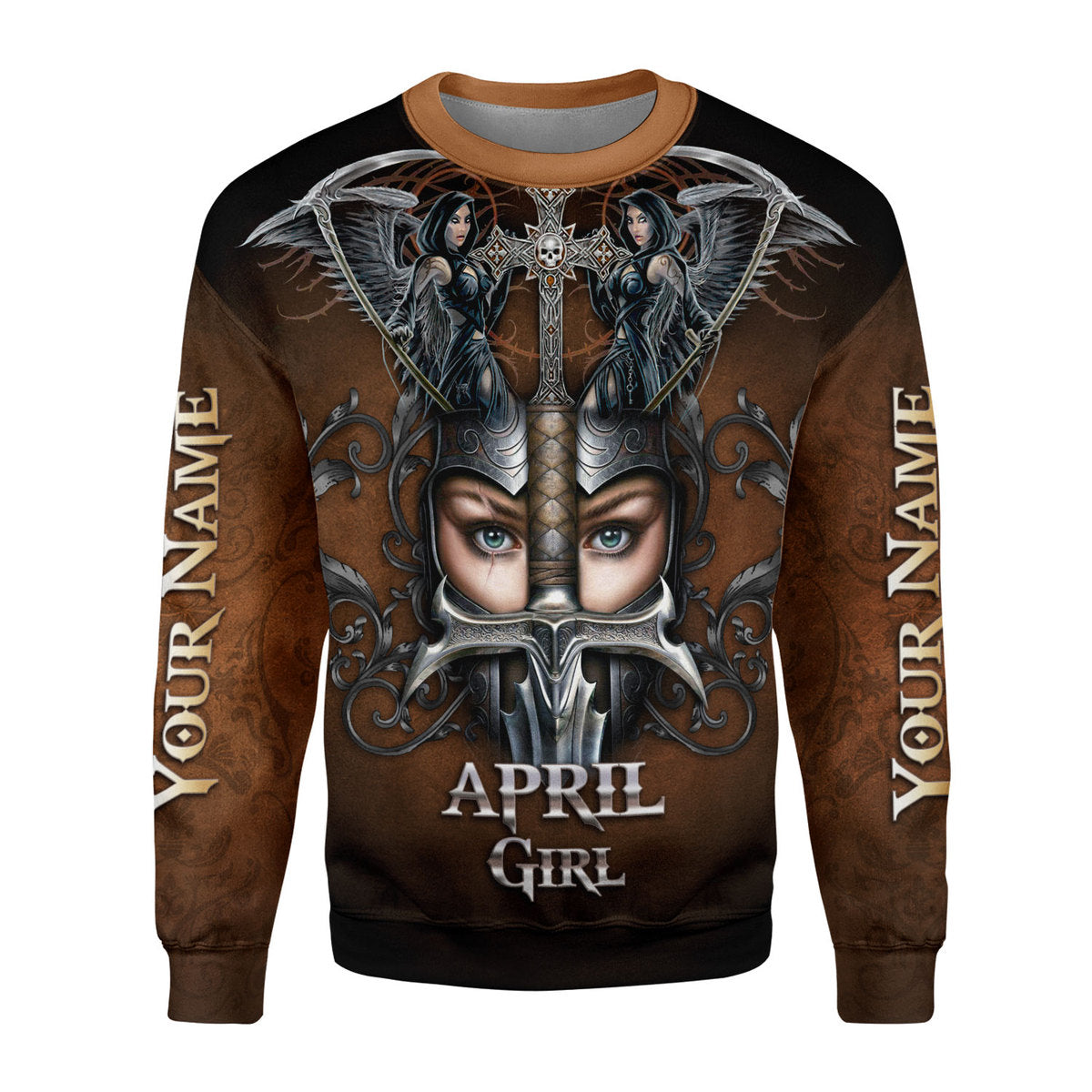 CustomsPig Personalized Ugly Sweater April Girl All Over Printed