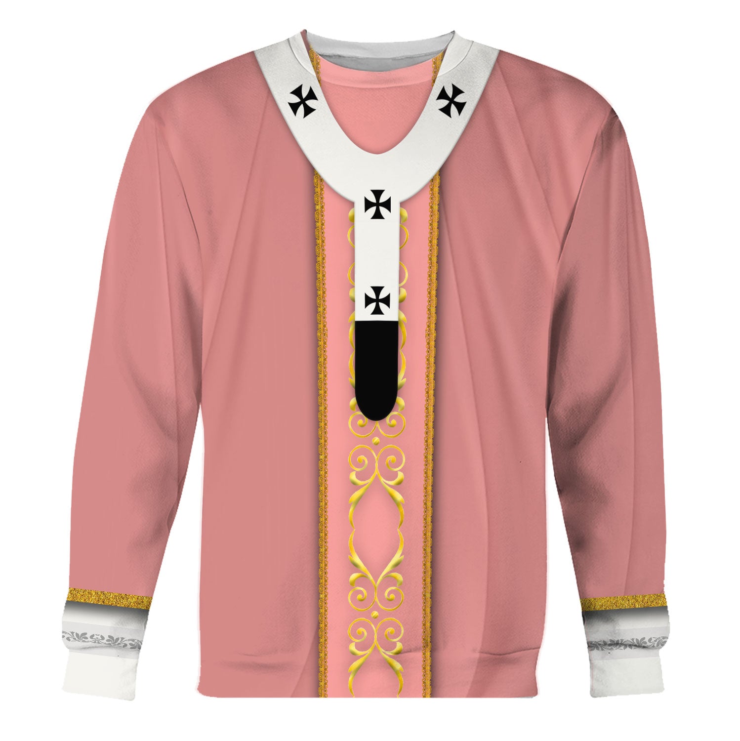 Tracksuit Tops Pullover Sweatshirt Pope Francis Rose Liturgical Vestment 3D Apparel