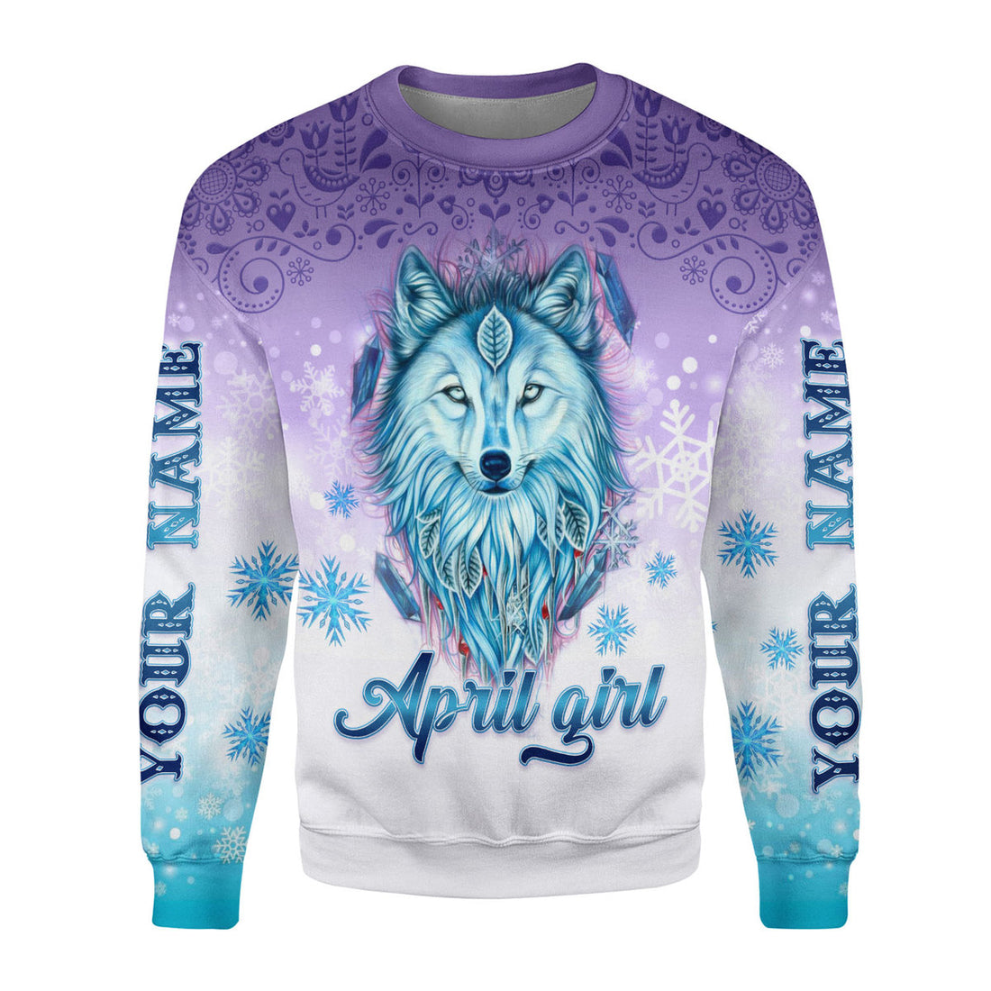 CustomsPig Personalized Ugly Sweater I'm An April Queen All Over Printed