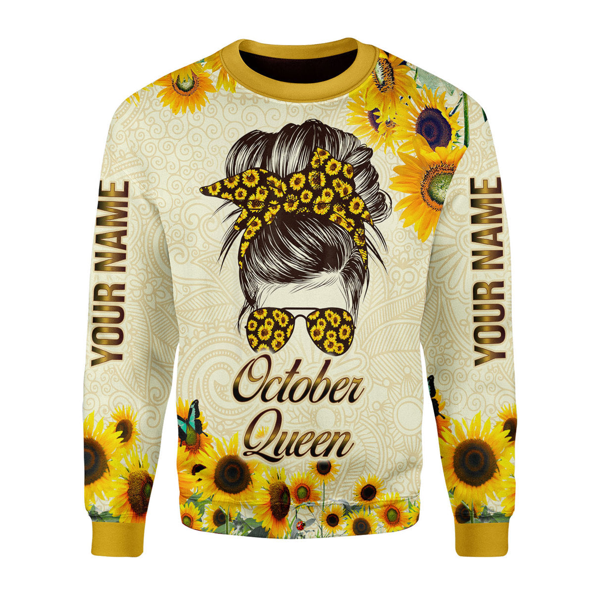 CustomsPig Personalized Tops October Queen All Over Printed