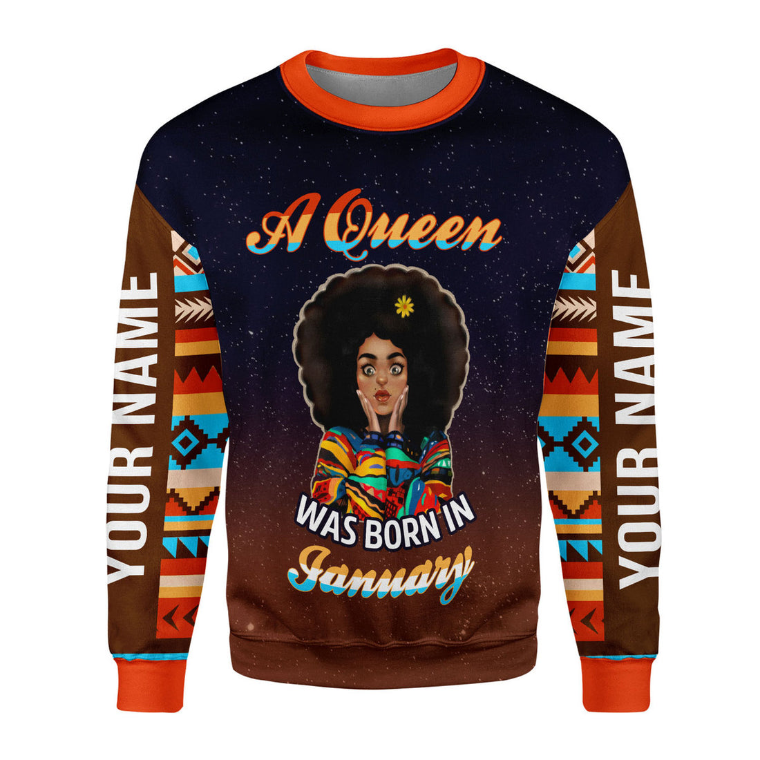 CustomsPig Personalized Ugly Sweater January Girl All Over Printed