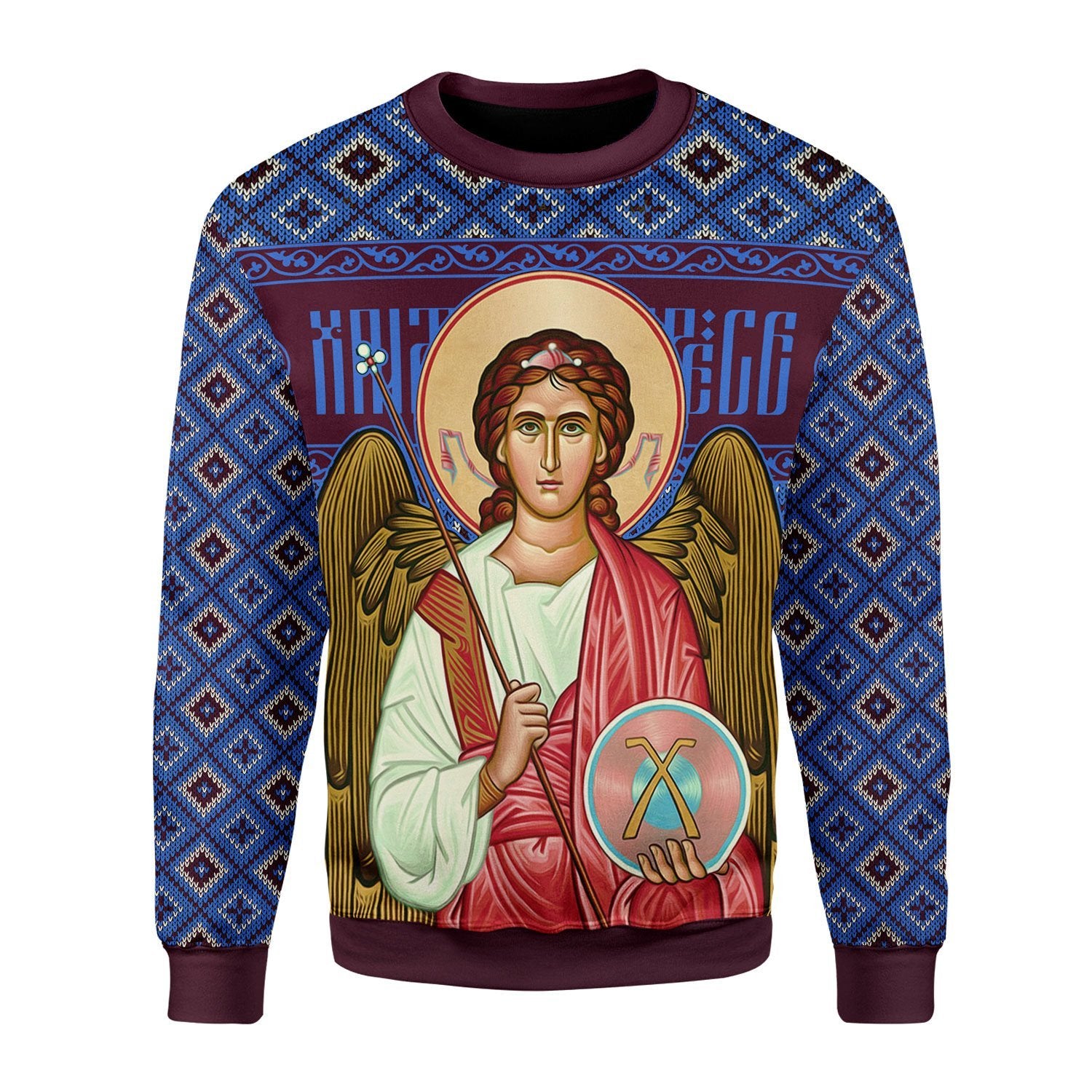 HumansBold Unisex Tops Pullover Sweatshirt St. Archangel Michael 3D Apparel