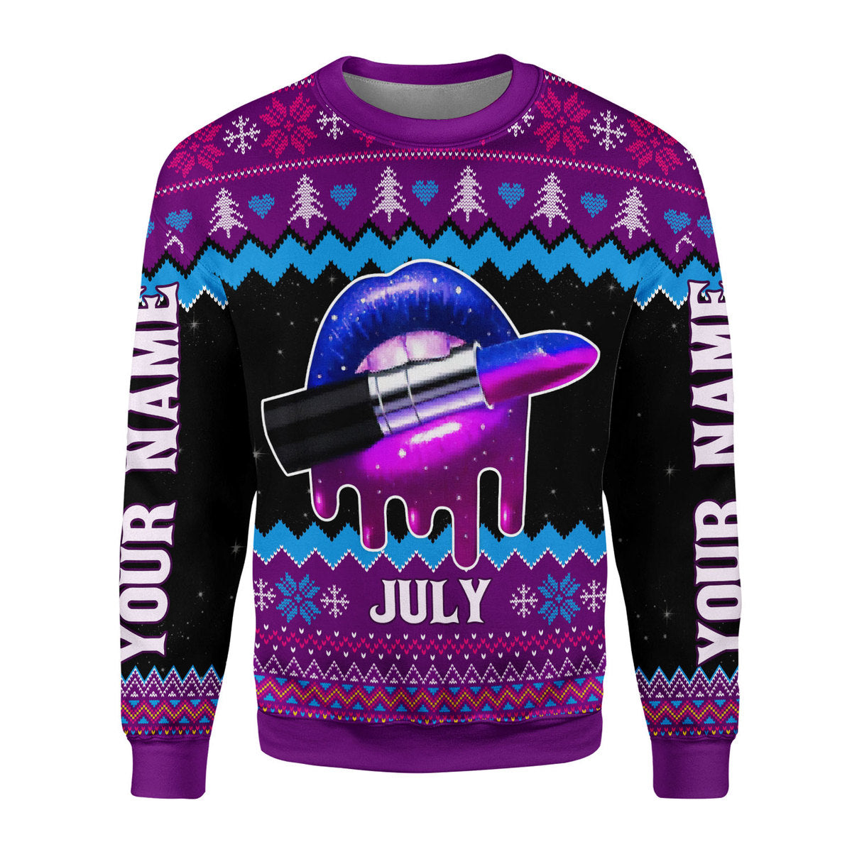 CustomsPig Personalized Ugly Sweater July Girl All Over Printed
