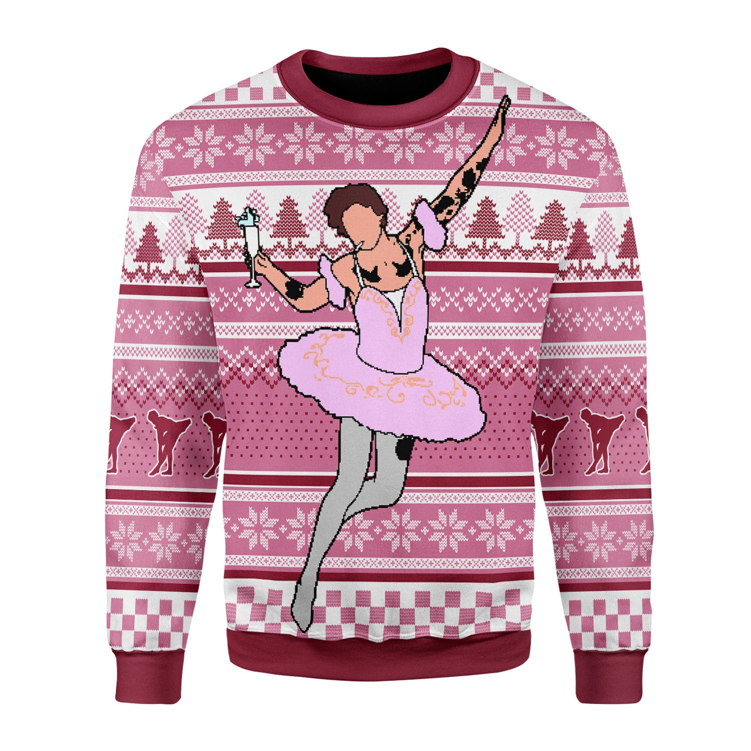 Customspig Christmas Sweater Ballerina 3D Apparel