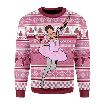 Customspig Christmas Sweater Ballerina 3D Apparel