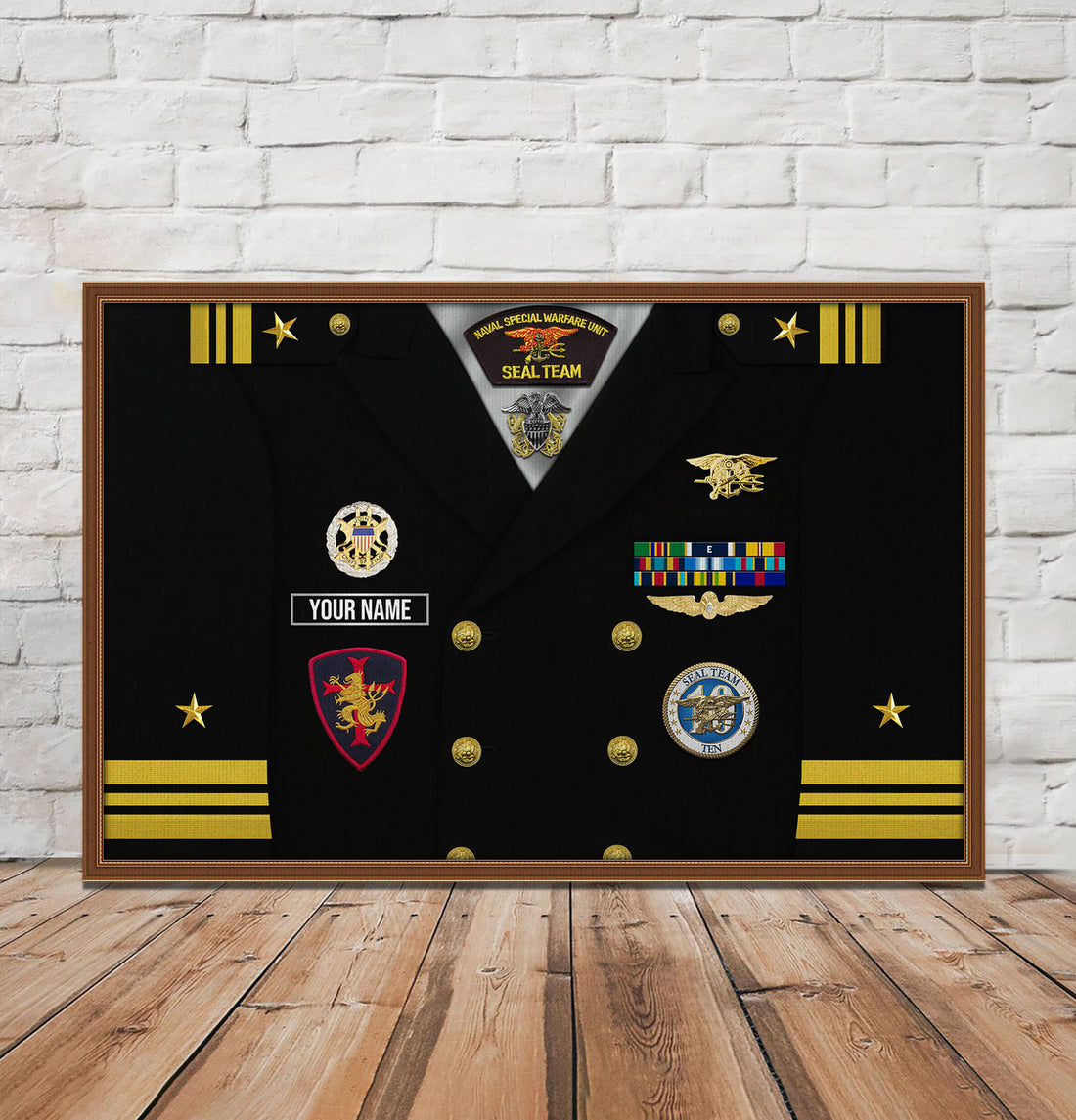 Personalized Name & Ranks U.S. Navy Seal Officer Digital File/ Poster/ Canvas
